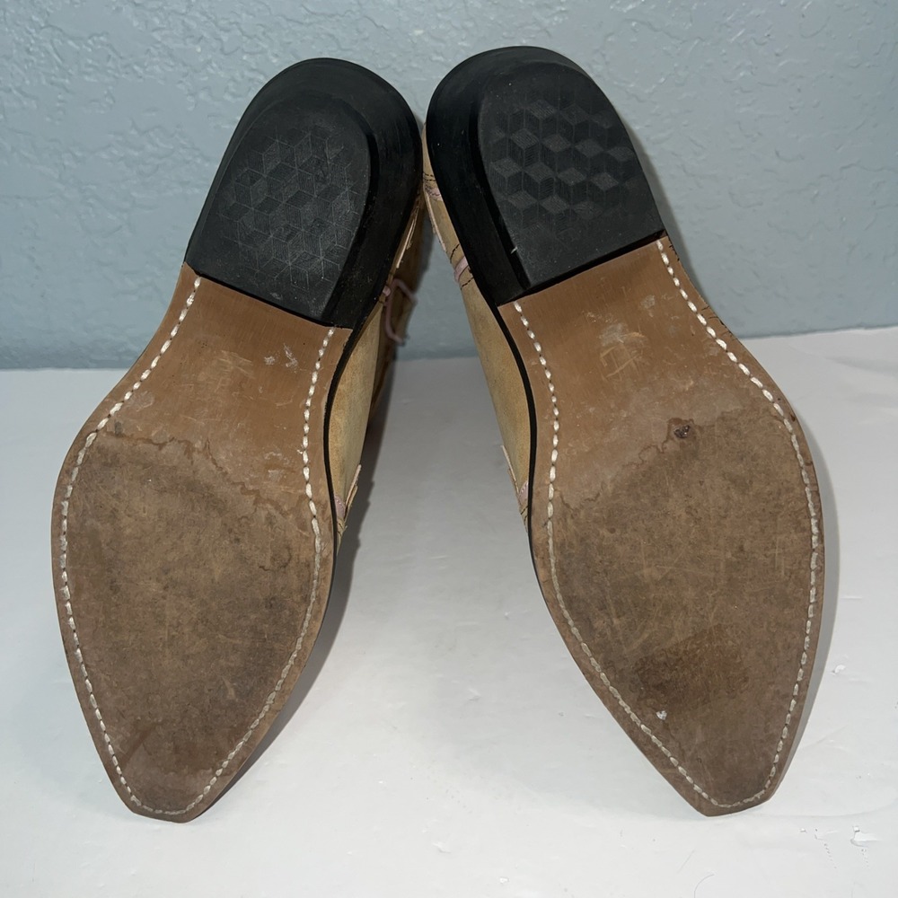 Masterson Boot Company RB7472 Women's Leather Cowboy Tan/Pink‎ Boots Size 7 - Picture 7 of 10